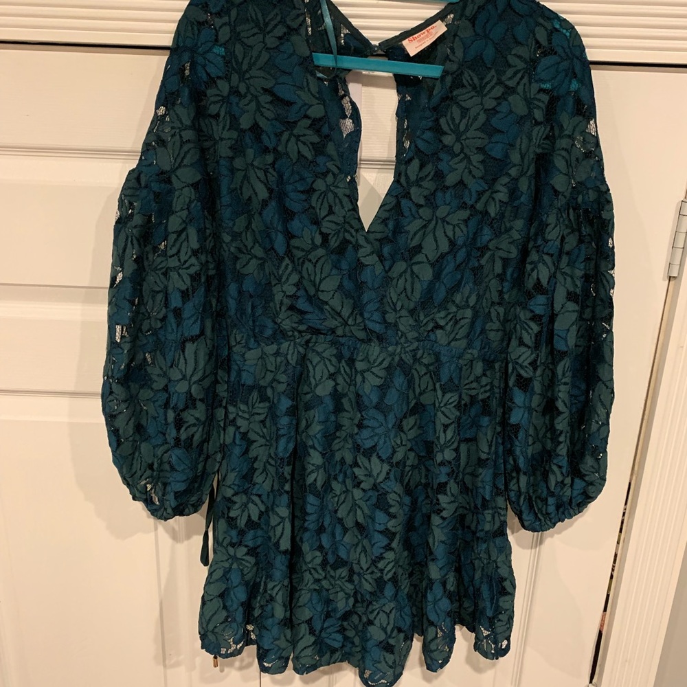 Emerald green dress